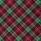 Mook Fabrics Christmas Diagonal Plaid Red Green 100% Cotton Fabric By the yard